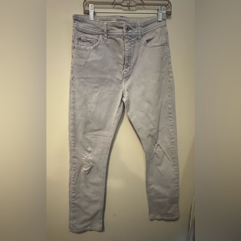 Pilcro and the Letterpress women’s Light blue-Gray Straight Jeans 29in